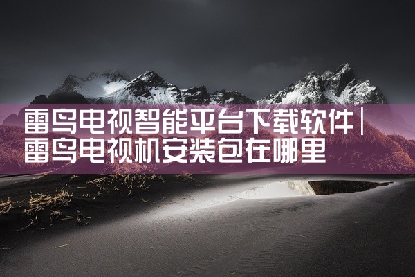 雷鸟电视智能平台下载软件