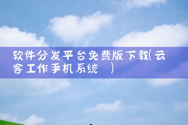 软件分发平台免费版下载