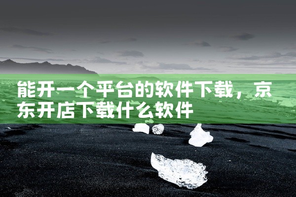 能开一个平台的软件下载