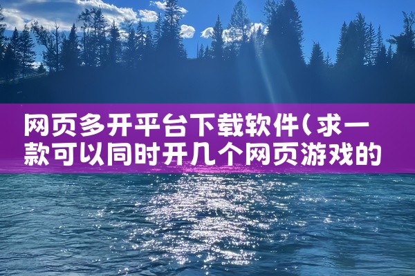 网页多开平台下载软件