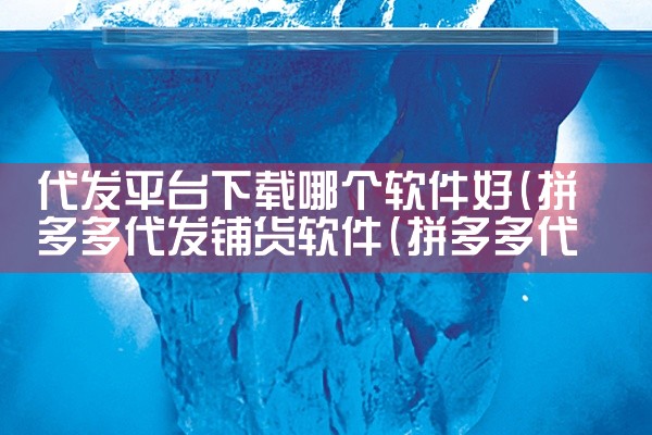 代发平台下载哪个软件好
